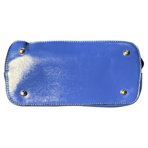 Habiba's Boutique Bag Attached Mini Bag & 2 Removable Straps Blue & Gold Accents - Picture 9 of 10